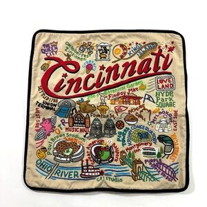 Cat Studio Cincinnati Pillow Cover 20x20 Embroidered